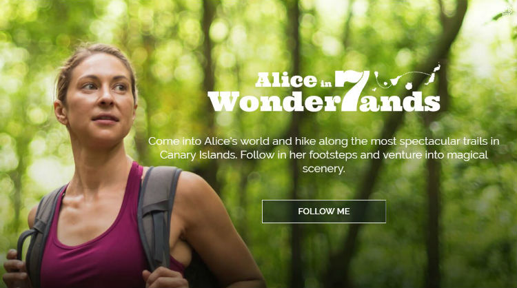 Alice in 7 Wonderlands, the new interactive action promoting walks and nature in the Canary Islands
