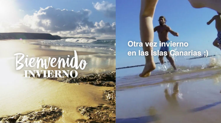 Una de las imágenes de la acción de dayketing “Bienvenido invierno” de Islas Canarias