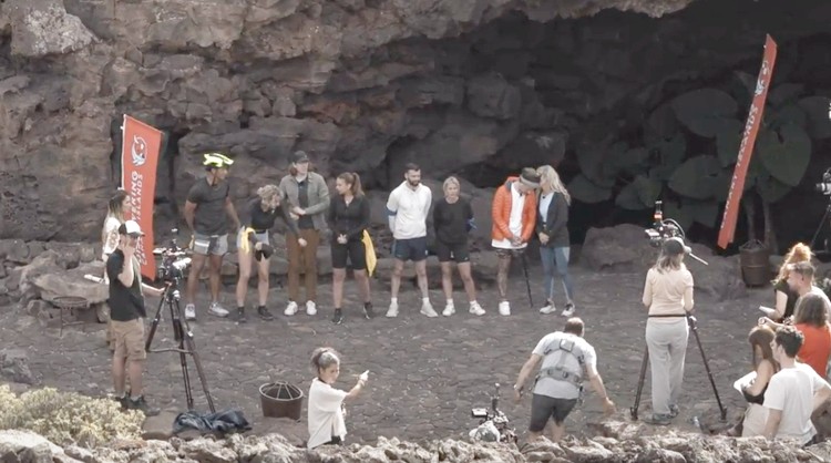 Un momento del rodaje del reality Discovering Canary Islands