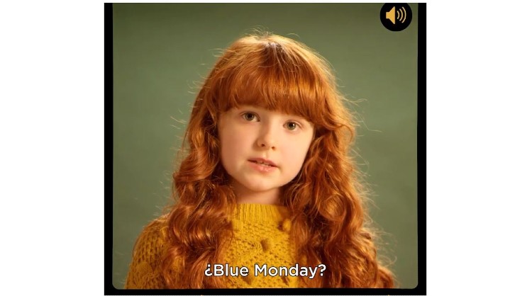 A frame of the Canary Islands video campaign to refute Blue Monday 