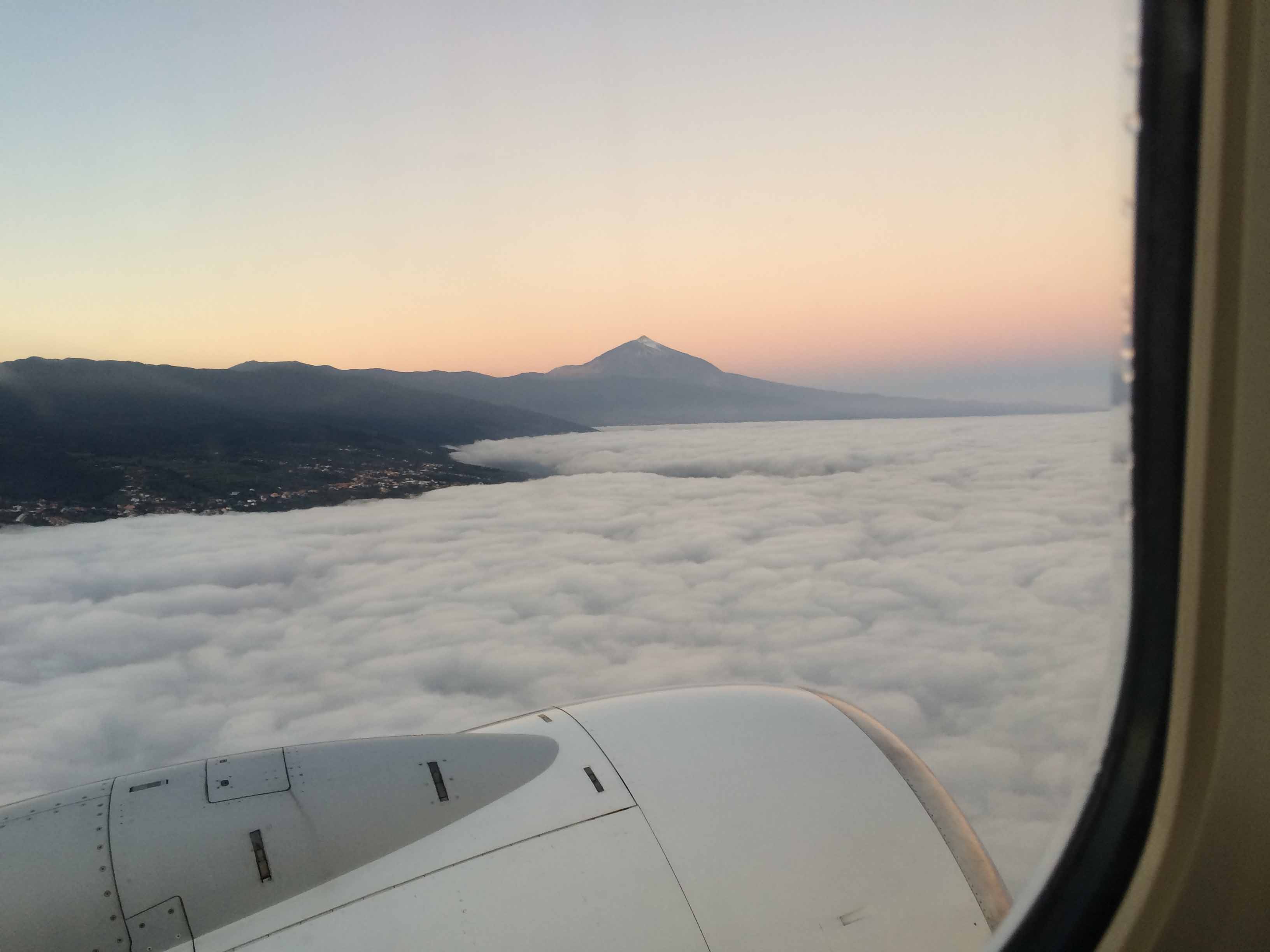 El Teide desde un avión