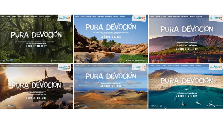 Distintas imágenes de la nueva campaña de Turismo de Islas Canarias dirigida al turismo interno para Semana Santa