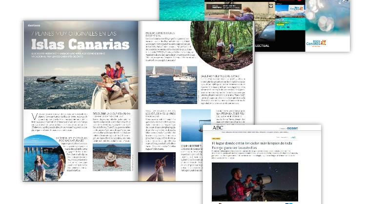 Una de las acciones en medios nacionales de "Curiosas islas", la campaña de Islas Canarias destinada al turismo peninsular