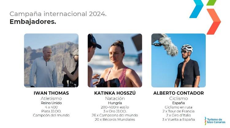 Embajadores de la campaña de Islas Canarias destinada al turismo deportivo profesional