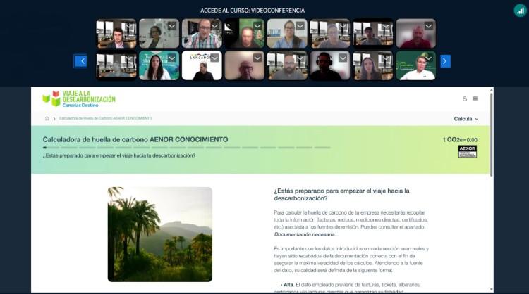 Momento del curso de verificadores de los resultados de la herramienta digital “Viaje a la descarbonización” impartido por AENOR