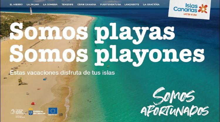 Una de las imágenes de la campaña "Somos afortunados" de Islas Canarias dirigida al turismo interno