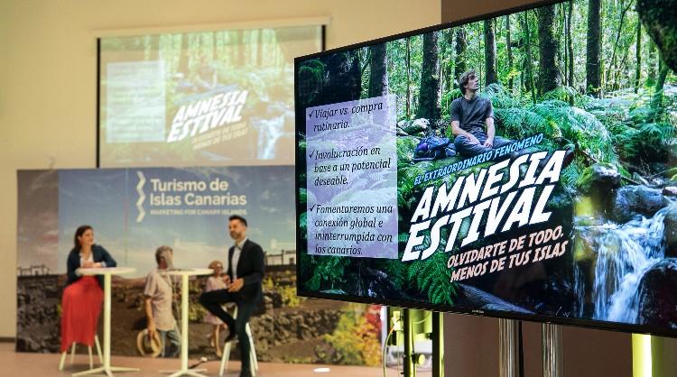 Presentación de "Amnesia estival", la campaña de turismo interno de Islas Canarias de cara al verano