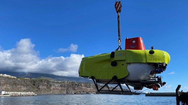 Pisces VI, el submarino con el que el IEO explora los nuevos fondos marinos de La Palma, en las Islas Canarias