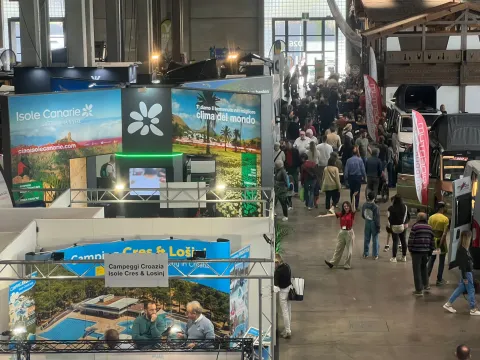 Estand de Islas Canarias en la feria Tempo Libero, en Italia