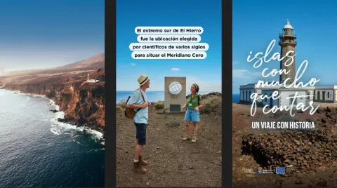 Una de las stories de la campaña "Islas con mucho que contar. Un viaje con historia"