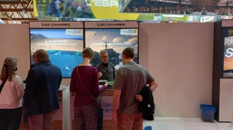 Estand de Islas Canarias en el Salon des Vacances de Bruselas 2022