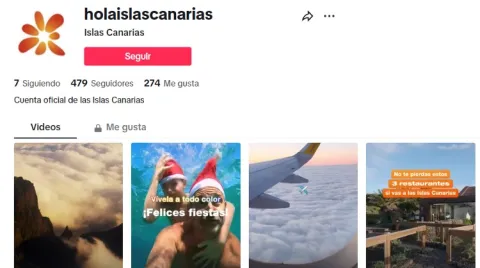 Cuenta en español de Islas Canarias en TikTok