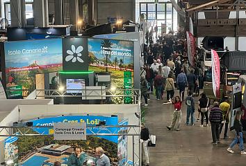 Estand de Islas Canarias en la feria Tempo Libero, en Italia