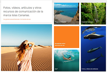 Imagen de la página Inicio del nuevo Brandcentre de las Islas Canarias