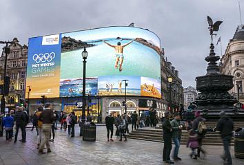 Campaña de Islas Canarias #NotWinter Games en Picadilly Circus