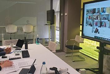 Momento de la reunión del Consejo de Administración de Promotur Turismo de Canarias de 2020