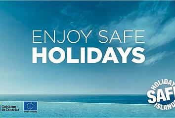Image of the information campaign with recommendations for enjoying safe holidays. Canary Islands