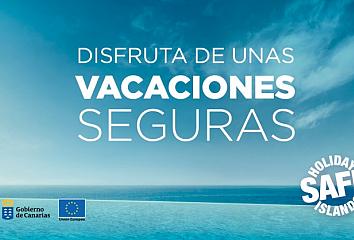 Imagen de la acción informativa con recomendaciones para disfrutar de unas vacaciones seguras. Islas Canarias