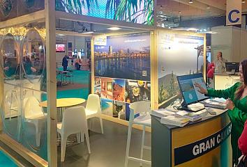 Estand de Islas Canarias en la feria BTL, Portugal