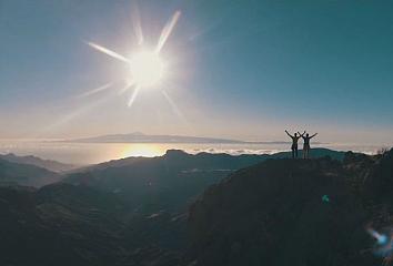 Fotograma del reportaje sobre los hermanos Pou, escaladores y alpinistas mundialmente conocidos, entrenando en Gran Canaria, Islas Canarias