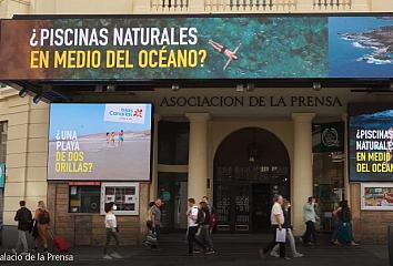 Espectaculares imágenes de las Islas Canarias en la plaza madrileña de Callao 