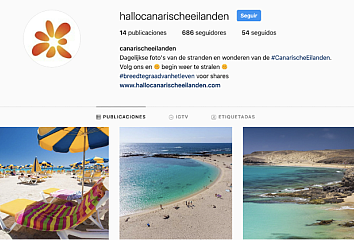 Imagen del perfil en holandés de Islas Canarias en Instagram