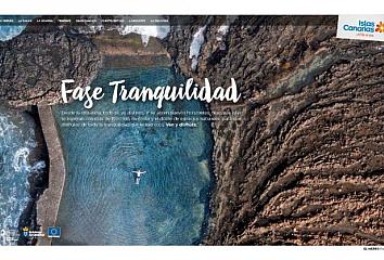 Una de las imágenes de la campaña de Islas Canarias “Entra en fase tranquilidad”, dirigida al turismo peninsular