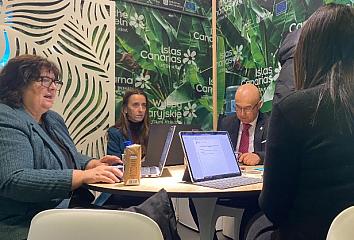 El equipo de Turismo de Islas Canarias mantiene una intensa agenda de reuniones durante la ITB