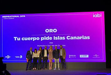 Turismo de Canarias y la agencia PHD recogen el Oro en la categoría Data Science durante la XII edición del Inspirational Festival