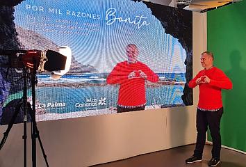 Photocall interactivo de La Palma en el stand de Islas Canarias de Fitur 2022