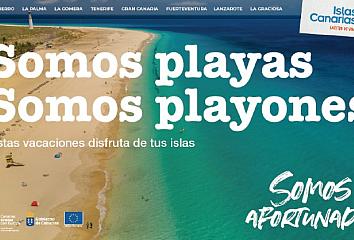 Una de las imágenes de la campaña "Somos afortunados" de Islas Canarias dirigida al turismo interno