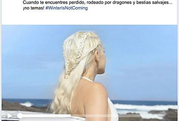Una de las publicaciones en Facebook de la campaña “Winter is NOT coming” de Islas Canarias