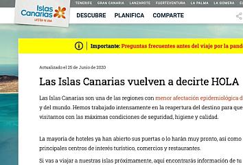 Islas Canarias activa un área de “preguntas frecuentes” en la web para dar respuesta a las dudas de los turistas