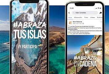 #AbrazaTusIslas y #AbrazoEnCadena, las dos nuevas acciones de la campaña “Abraza de nuevo tus Islas” de Islas Canarias dirigida al turismo interno