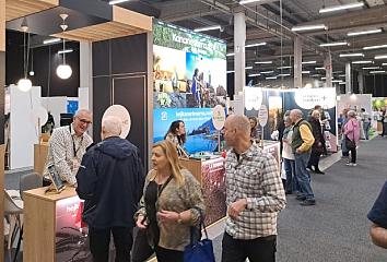 Estand de Islas Canarias en la feria sueca Seniormässan destinada al turismo "silver"