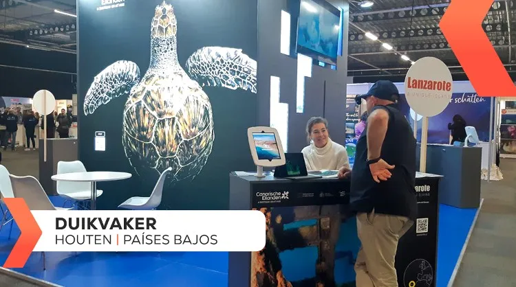 Stand de Islas Canarias en Duikvaker, la feria de buceo en Países Bajos
