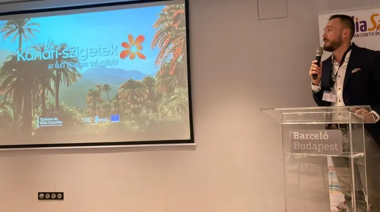 Presentación del destino Islas Canarias en el Roadshow ViaSale Travel de Hungría